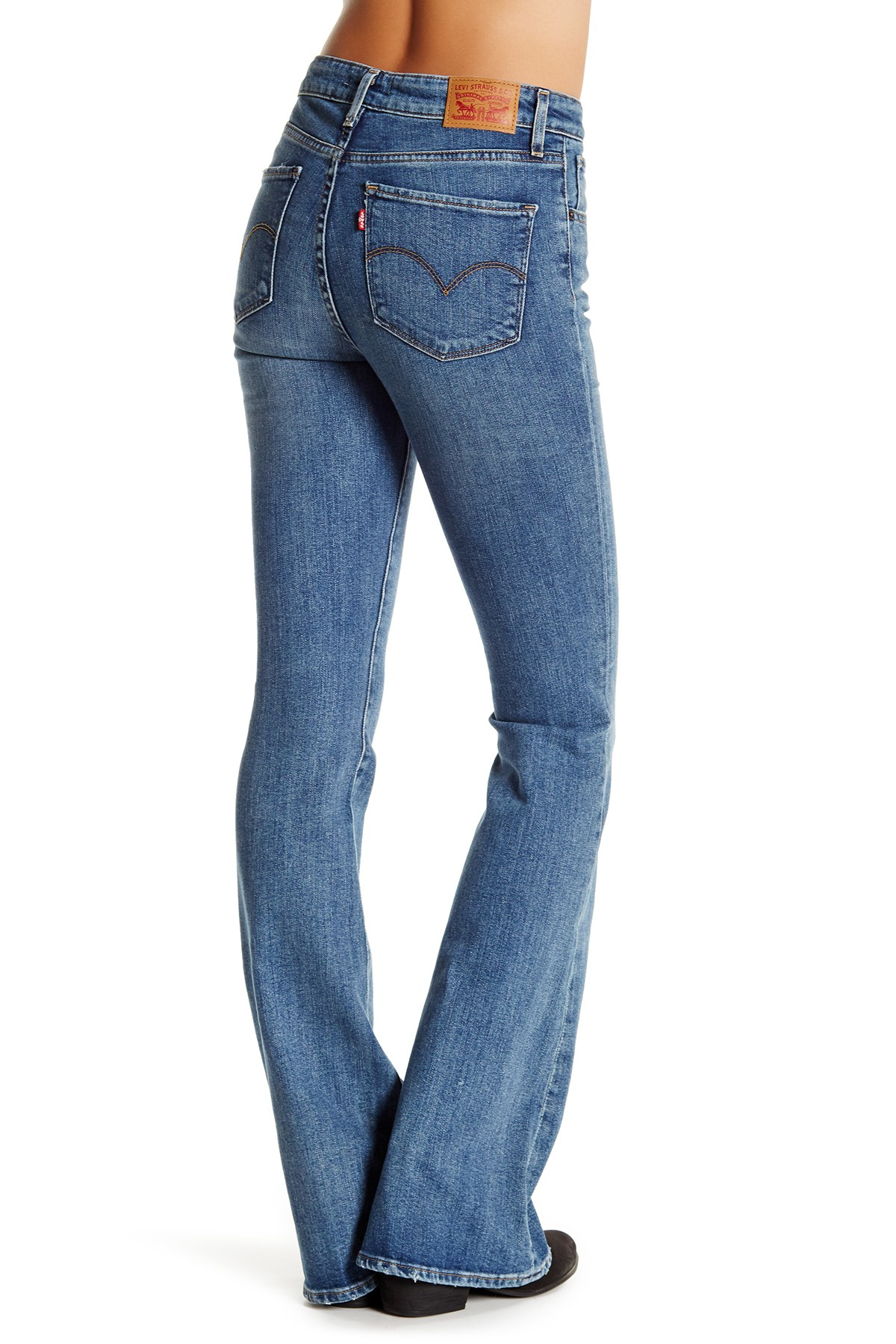 Levi's Cotton High Rise Flare Jean in Blue - Lyst